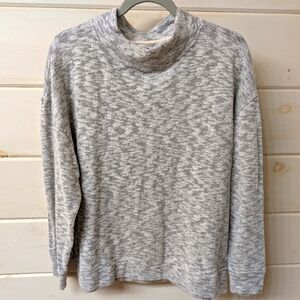 Loft Lou & Grey Marled Mock neck Pullover Large EUC